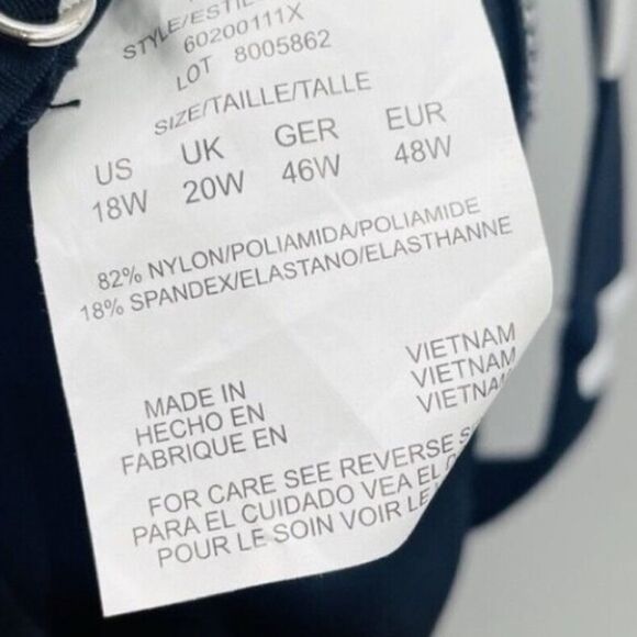 Swim Solutions Womens Plus Size 18W Tummy Control Polka Dot Tankini Top $84 New - Picture 8 of 10